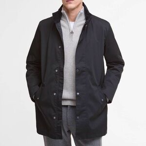 NWT Barbour Chelsea Waterproof Jacket XL Black Men's Raincoat Trench Hooded